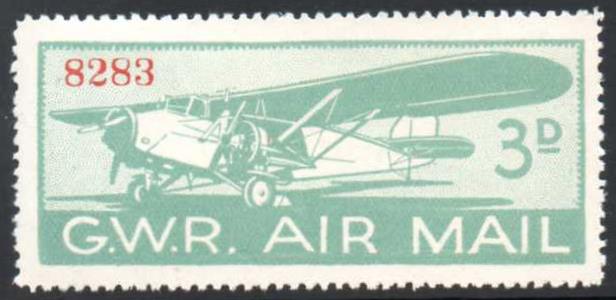 Great Western Railway Air Mail 3d