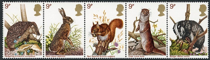 The 1977 British Wildlife stamps.