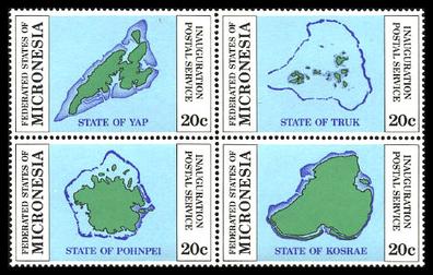 Stamps of Micronesia from 1984.