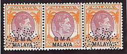 BMA Malaya $5 missing Specimen