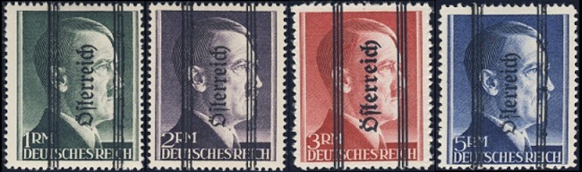 High denomination stamps overprinted for use in Steiermark.