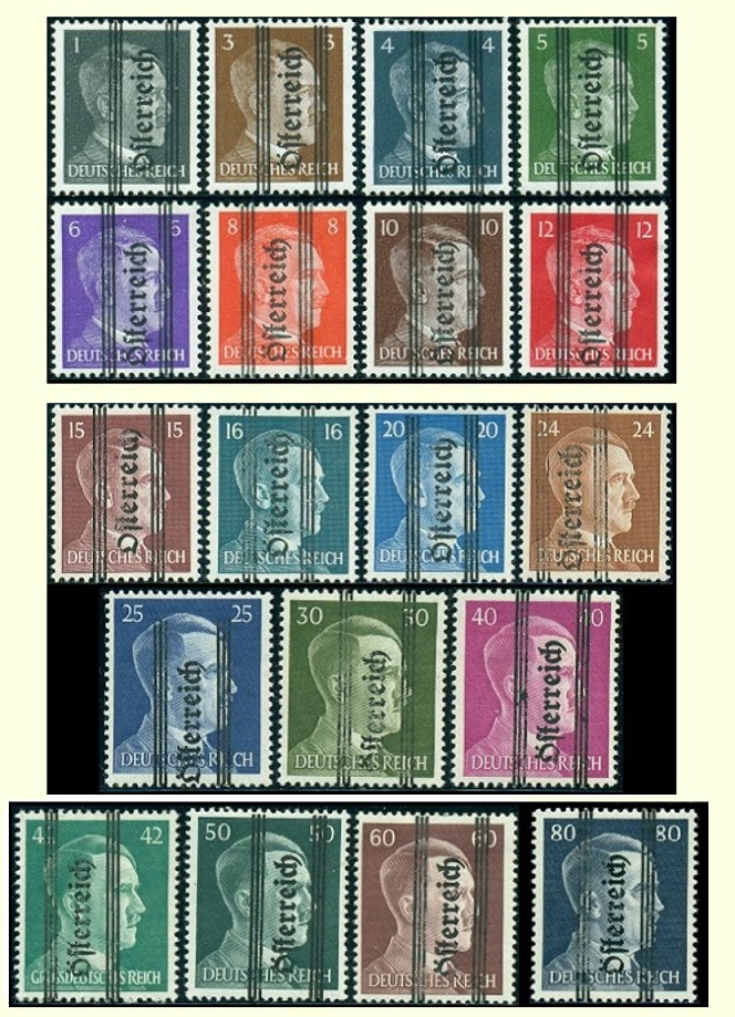 Stamps overprinted for use in Steiermark.