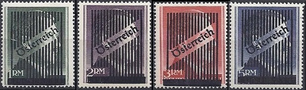 High value stamps overprinted in the Russian zone in June 1945.
