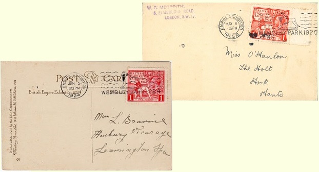 British Empire Exhibition postcards for 1924 and 1925.