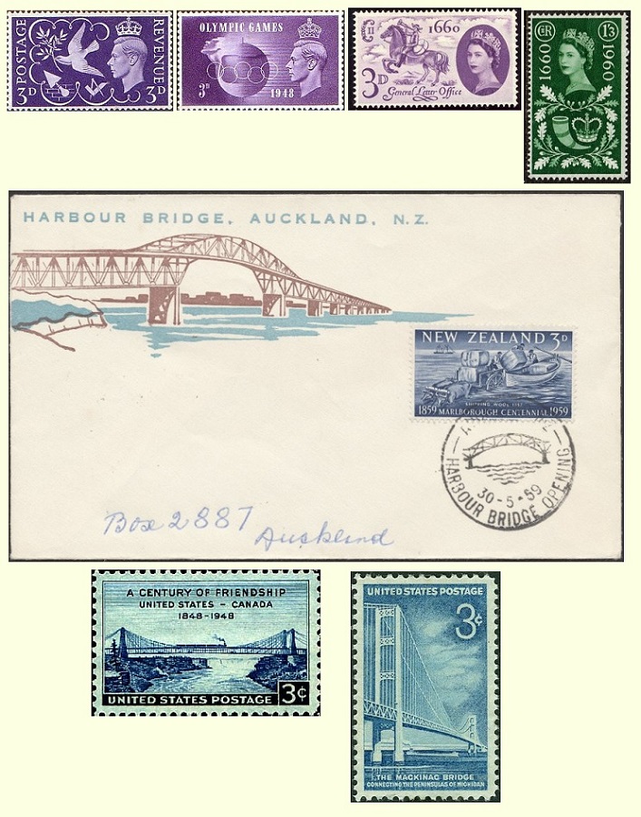 A selection of stamps relating to the number 3.