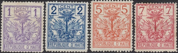 Haiti Palm stamps 1891.