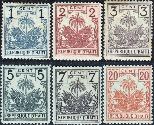 Haiti Palms stamps 1892-95.