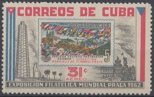 Cuba's stamp issued to mark their participation in PRAGA 1962.