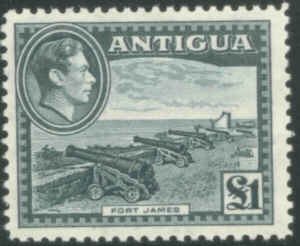 Antigua 1938 £1 Fort James