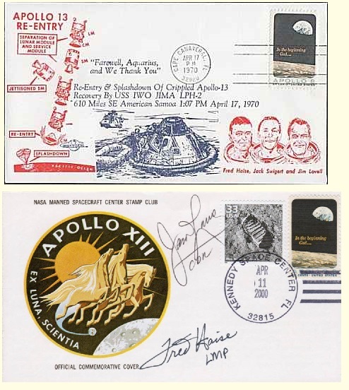 Apollo 13 souvenir covers.