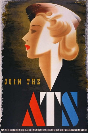 A 1941 poster for the ATS, withdrawn as it was felt to be 'too sexy'.