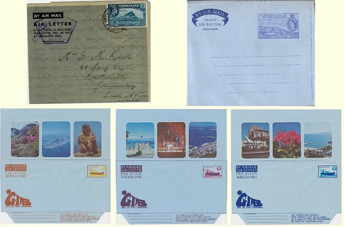 A selection of Gibraltar Air Letters.