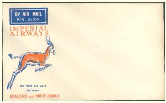 An Imperial Airways Air Mail envelope.