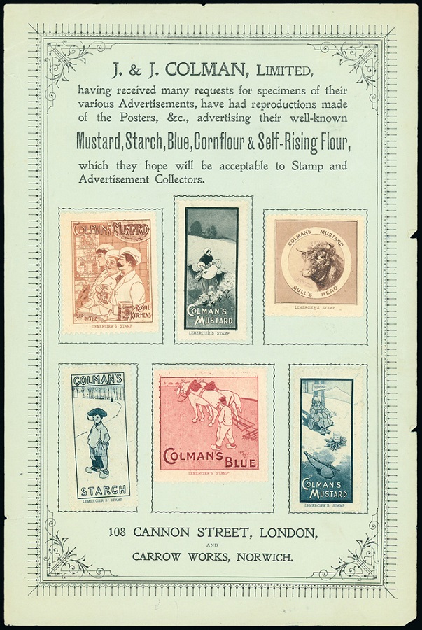 J. & J. Colman Limited's poster stamps