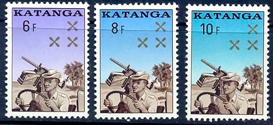 Stamps featuring the Katanga Gendarmerie.
