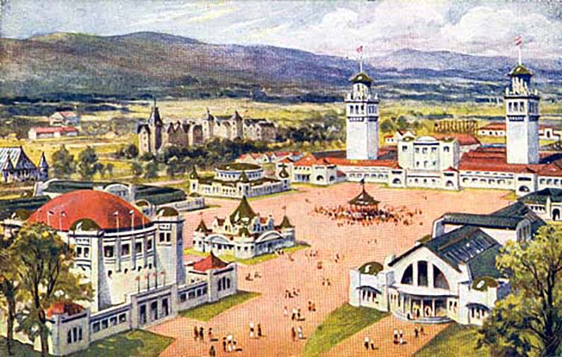 Postcard of the Scottish National Exhibition 1908.