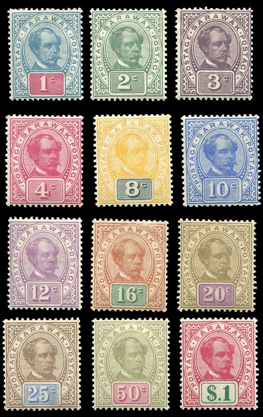 1899 Sarawak postage stamps.