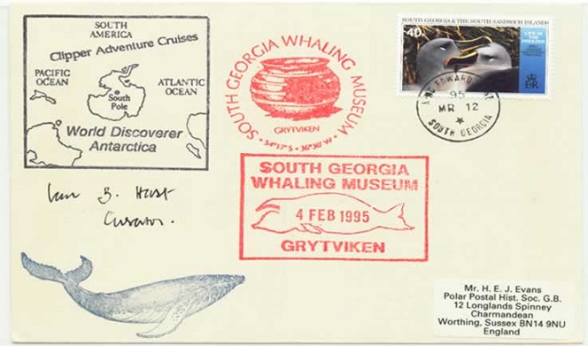 South Georgia Whaling Museum souvenir cover.