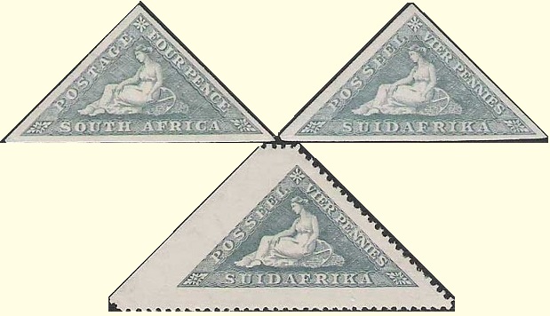 4d triangular stamps issued in 1926.